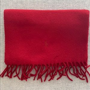 Polo Ralph Lauren Red Wool Scarf